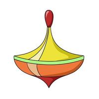 Bright children toy, spinning top, vector illustration on a white background