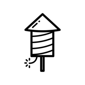 icono lineal de petardo, vector. vector