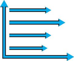 Increment  with arrows going up symbol flat Icon vector