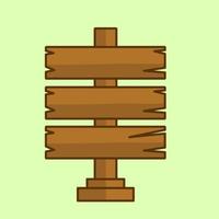 ilustración vectorial de un letrero de madera vector