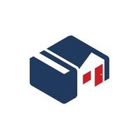 libro hogar bienes raíces moderno simple logo vector
