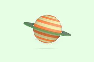 Saturn Planet 3d Illustration photo