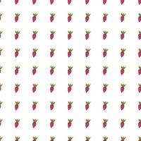 Simple strawberry seamless pattern. Hand drawn strawberries wallpaper. Fruits backdrop. vector