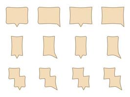 Beige speech bubble. Frame for message. vector