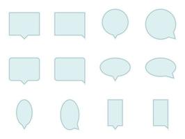 Blue speech bubble. Frame for message. vector