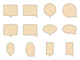 Beige speech bubble. Frame for message. vector