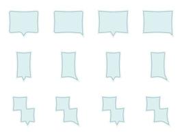 Blue speech bubble. Frame for message. vector