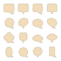 Beige speech bubble. Frame for message. vector