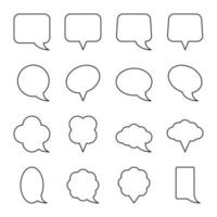 Line Speech bubble. Frame for message. vector