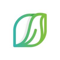 Bird Leaf Line Nature Ecology Business Logo vector