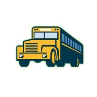 autobús escolar antiguo retro vector