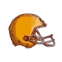 American Football Helmet Drawing vector