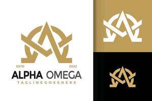 A Letter Omega Logo Design, brand identity logos vector, modern logo, Logo Designs Vector Illustration Template