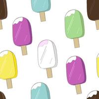 seamless pattern with ice cream vector