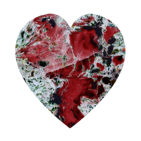 Art abstract heart. Hand color painting on paper png