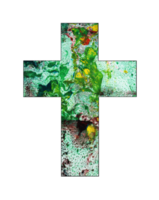 Art abstract cross.Hand painting on paper. png