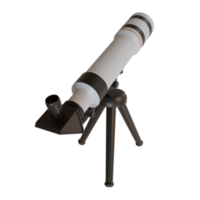 Télescope 3d, un outil utilisé pour voir les étoiles et les objets distants, fichier png