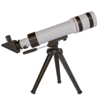 3d teleskop, en verktyg Begagnade till ser stjärnor och avlägsen objekt, png fil