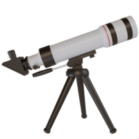 3d telescope, a tool used to see stars and distant objects, png file