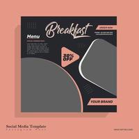 pancartas de comida para el desayuno vector