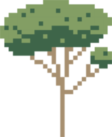 arbre de simplicité design plat pixel à main levée png