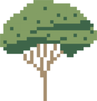 enkelhet träd freehand pixel platt design png