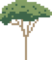 design plano de pixel à mão livre de árvore de simplicidade png