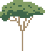 arbre de simplicité design plat pixel à main levée png