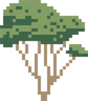 semplicità albero a mano libera pixel piatto design png