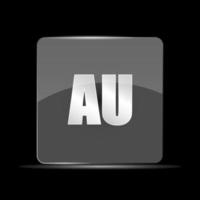 AU File Icon, Flat Design Style vector