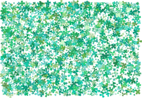 folhas de trevo. fundo verde png