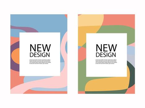 Social media abstract blob background text with minimal trendy liquid vector