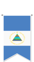 Nicaragua flag in soccer pennant. png