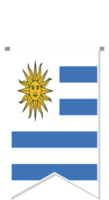 Uruguay flag in soccer pennant. png