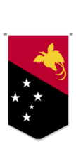 bandera de papua nueva guinea en banderín de fútbol, varias formas. png