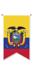 bandeira do Equador na flâmula de futebol. png