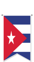kubanische flagge im fußballwimpel. png