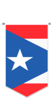 Puerto Rico flag in soccer pennant, various shape. png