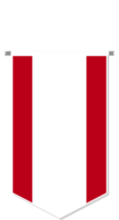 Peru flag in soccer pennant, various shape. png
