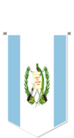 Guatemala flag in soccer pennant, various shape. png