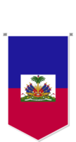 Haiti flag in soccer pennant, various shape. png