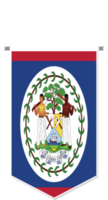 Belize flag in soccer pennant, various shape. png