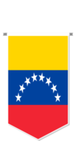 Venezuela flag in soccer pennant, various shape. png
