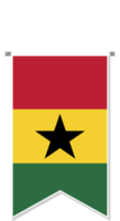 Ghana flag in soccer pennant. png