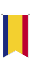 Tschad-Flagge im Fußballwimpel. png