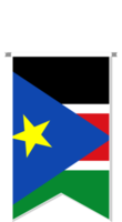 bandeira do Sudão do Sul na flâmula de futebol. png
