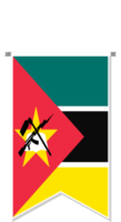 Mozambique flag in soccer pennant. png