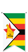 Zimbabwe flag in soccer pennant. png