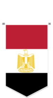 Egypt flag in soccer pennant, various shape. png