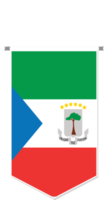 Equatorial Guinea flag in soccer pennant, various shape. png